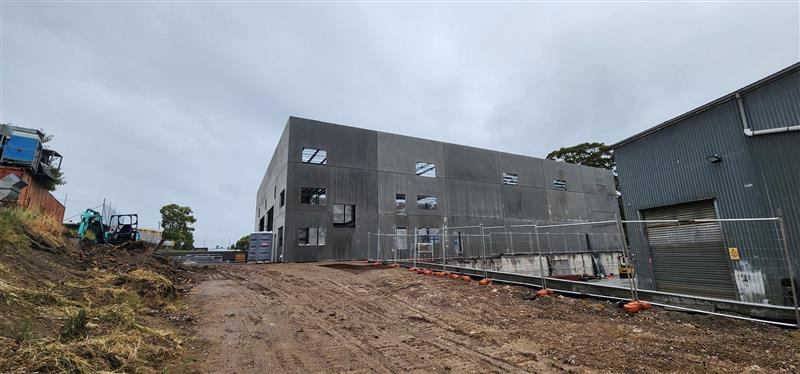 Precast concrete dado panelling installed to protect industrial building walls from impact, moisture and long-term wear.