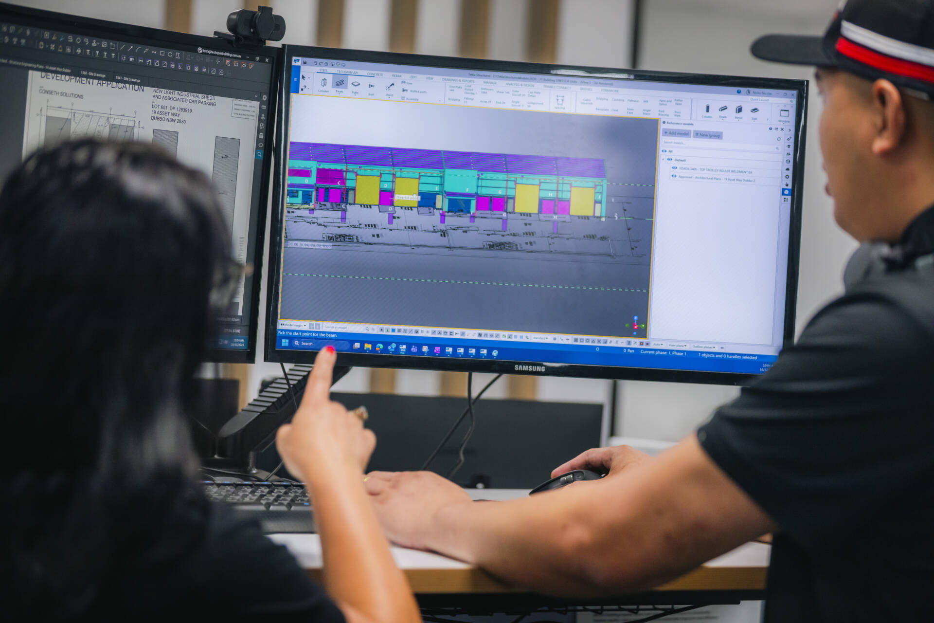 Detailed steel building design and 3D modelling undertaken by TechSpan engineers to ensure accuracy, compliance and build efficiency.